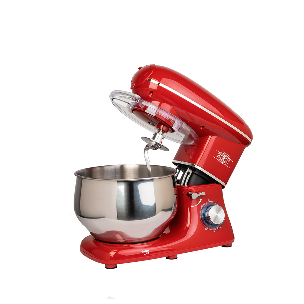 Robot da cucina tripla funzione planetaria, tritacarne frullatore da 2120W Rosso