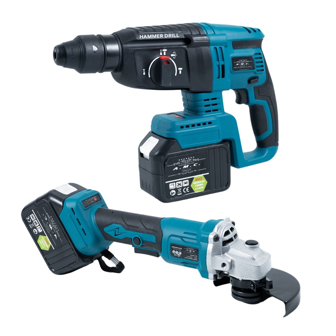 Kit 5 in 1 Avvitatore + Avvitatore a Impulsi + Smerigliatrice + Tassellatore+Led