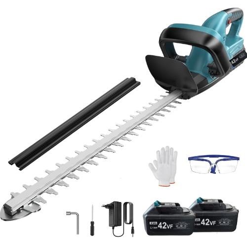 Tagliasiepi a Batteria Professionale Lunghezza Lama 50 cm Tosasiepi 2 Batterie