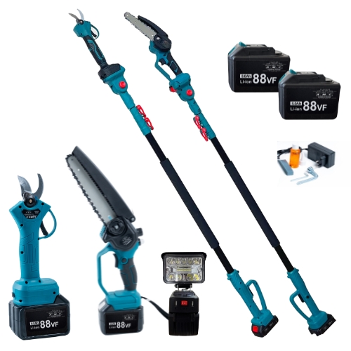 Kit asta forbice da potatura 40mm motosega 8 pollici asta telescopica + luce led.