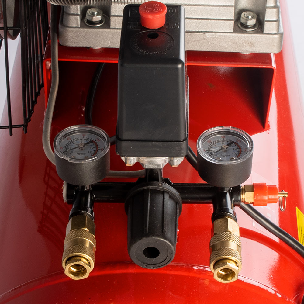 Compressore aria da 100 litri 1500W elettrico coassiale 3 Hp 8 Bar salvaspazio