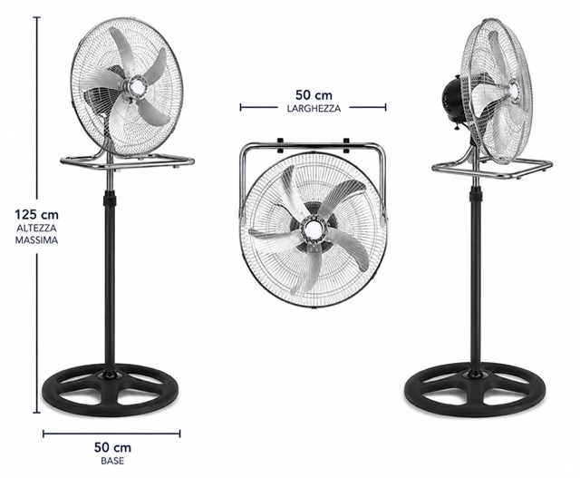Ventilatore a Piantana 3 in 1 Pale 40cm 3 Velocita' selezionabili