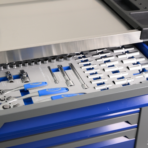 Carrello porta attrezzi con ruote completo di utensili 7 cassetti 256 pezzi