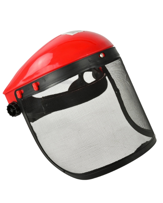 Visiera a rete regolabile maschera protettiva per decespugliatore.