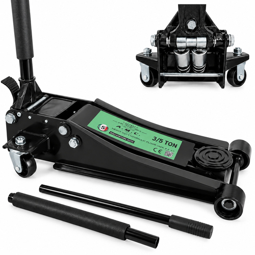 Cric Sollevatore idraulico professionale 3/5T ruote bidirezionali con pedale