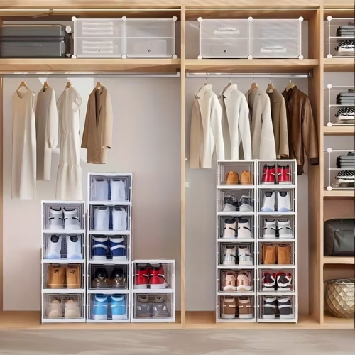 Scarpiera Salvaspazio Pieghevole 6 Ripiani Portascarpe Organizer Scarpe