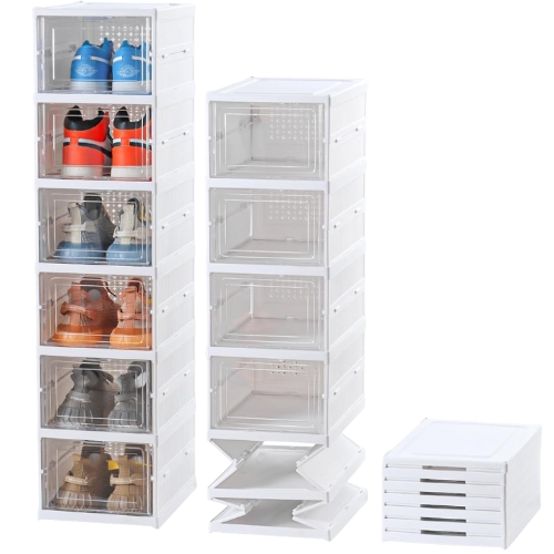 Scarpiera salvaspazio pieghevole 6 ripiani portascarpe organizer scarpe.