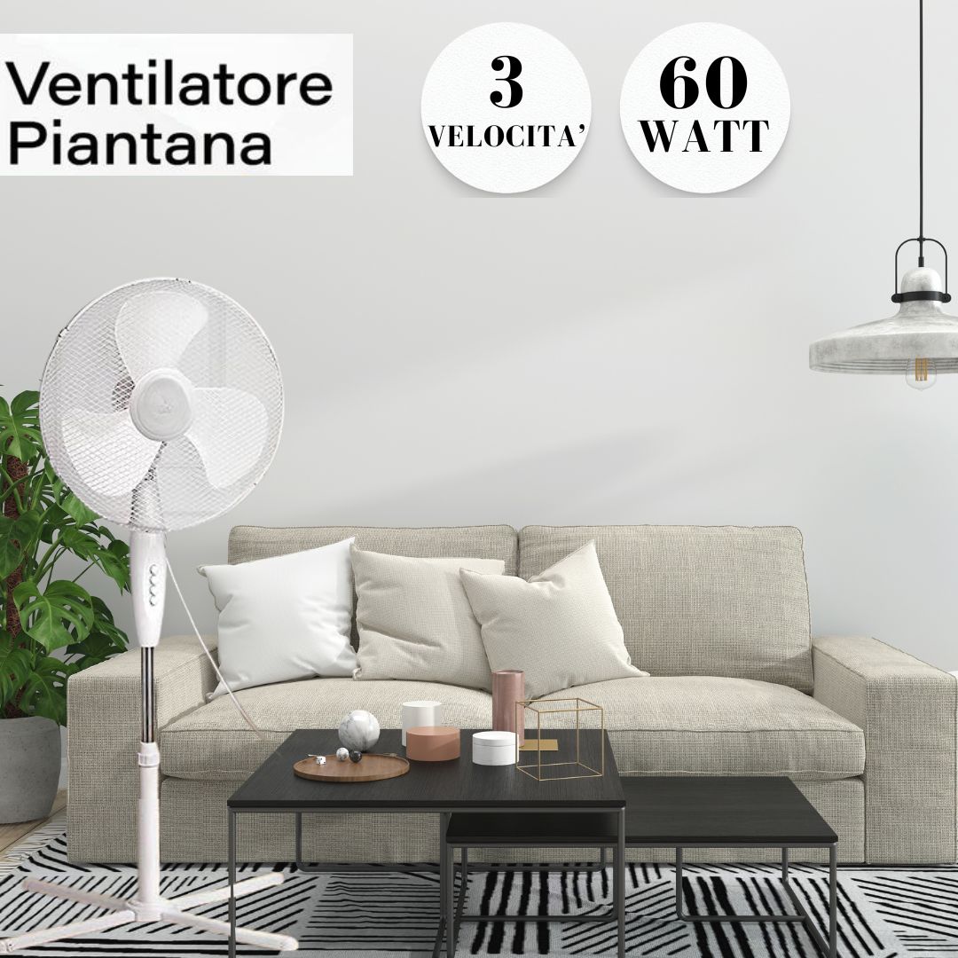 Ventilatore a colonna piantana potenza 60w diametro pale 40cm 3 velocita' .