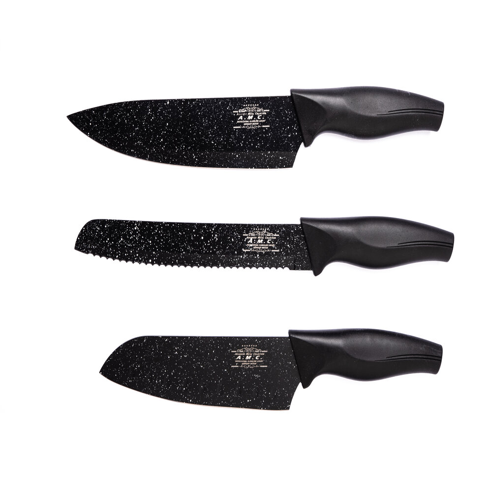 Set di coltelli piu' pelapatate colore pietra 6 pezzi di alta qualita'