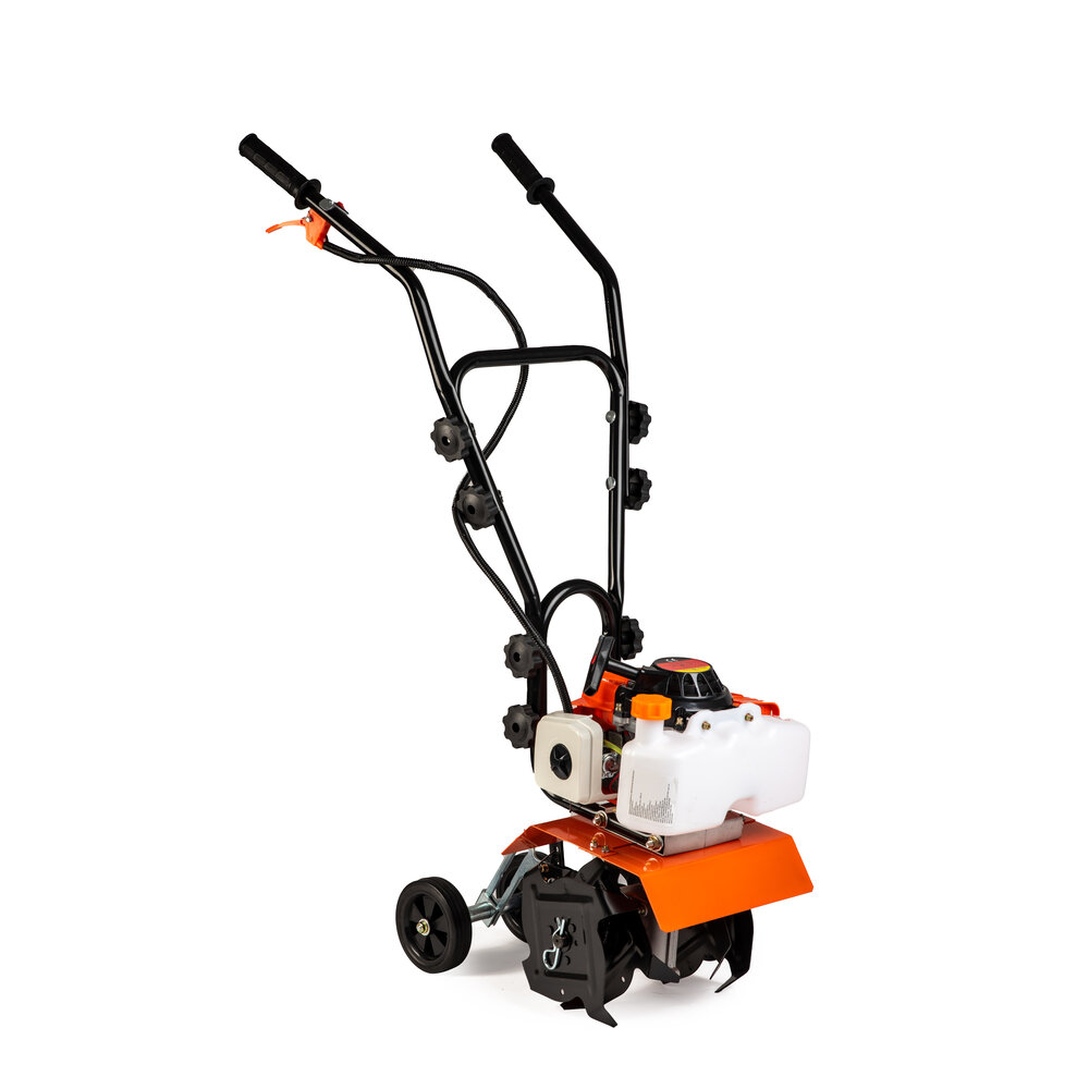 Motozappa motocoltivatore a scoppio 2 tempi da 3,7 cv e 65 cc raggio 30 cm.
