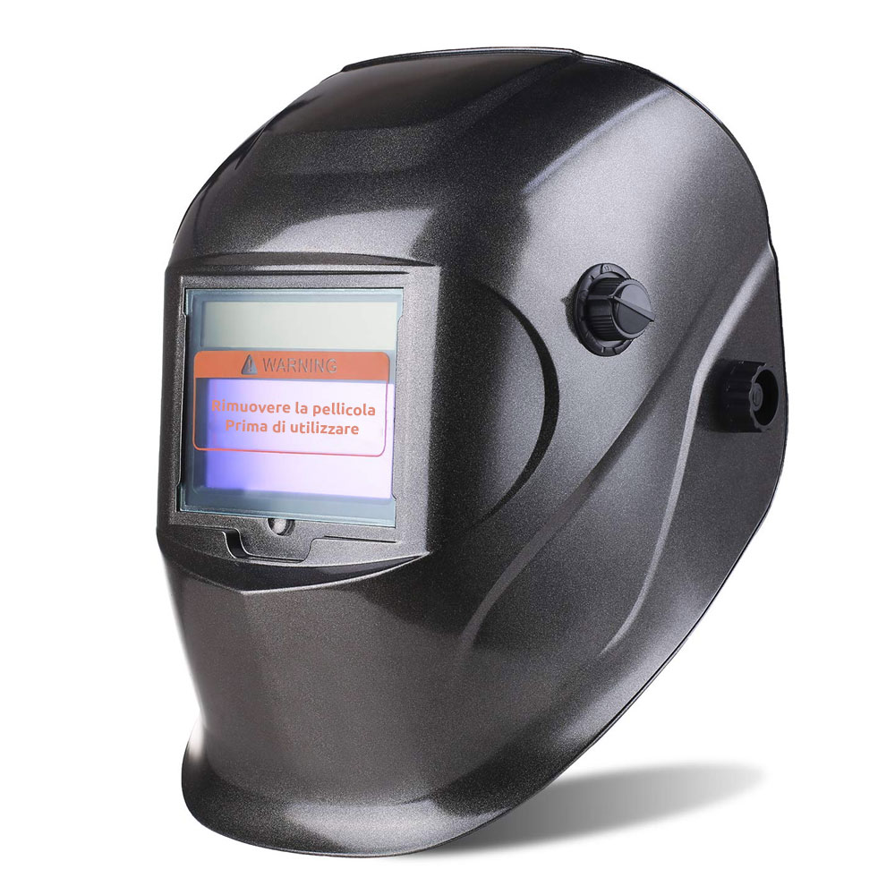 Casco per saldatore professionista 16 livelli uv, oscuramento variabile din 9/13.