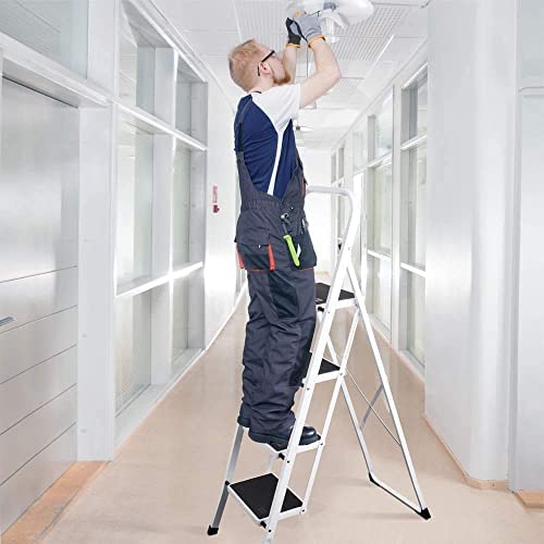 Scala Scaletta pieghevole salvaspazio con gradini antiscivolo in acciaio