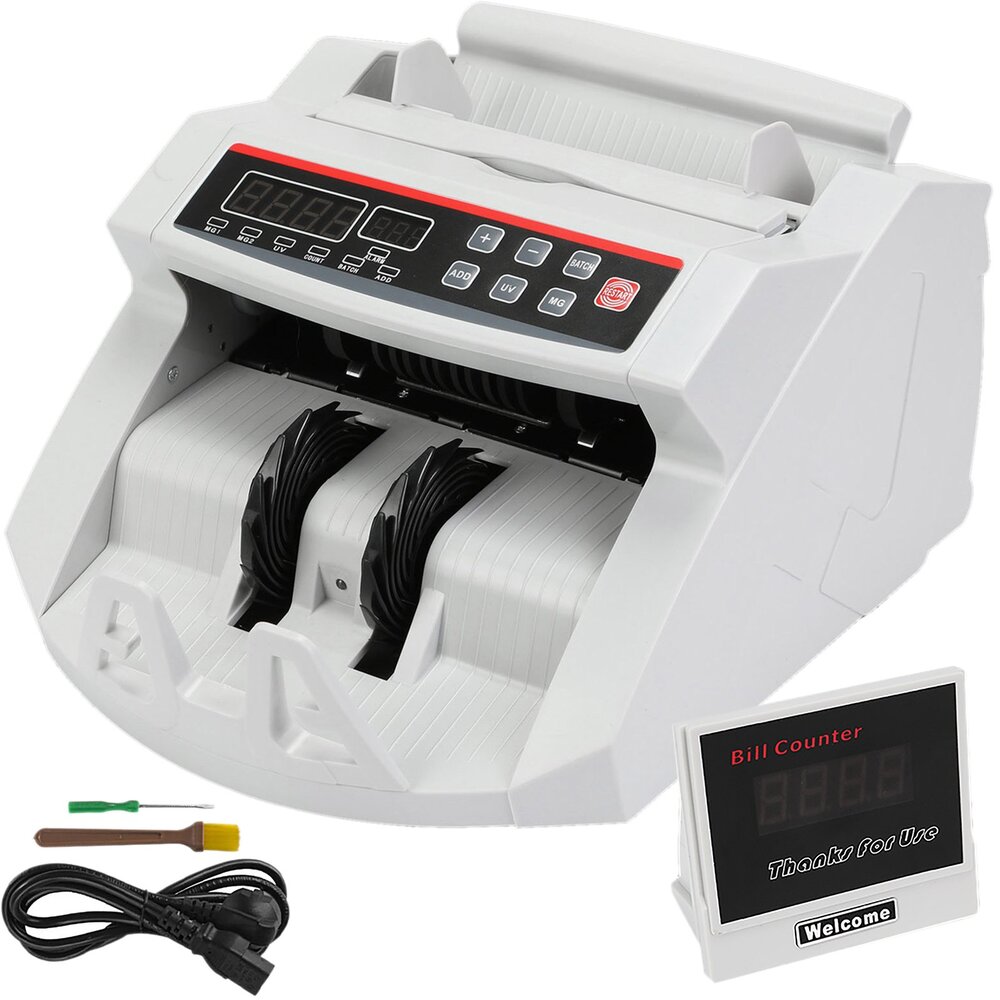 Conta Banconote Display LED Rivelatore di Banconote False UV/MG 1000