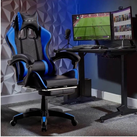 Sedia da Gaming Reclinabile, Poltrona Ufficio girevole, con rotelle ergonomica