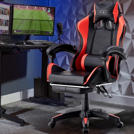 Sedia da Gaming Reclinabile, Poltrona Ufficio girevole, con rotelle ergonomica