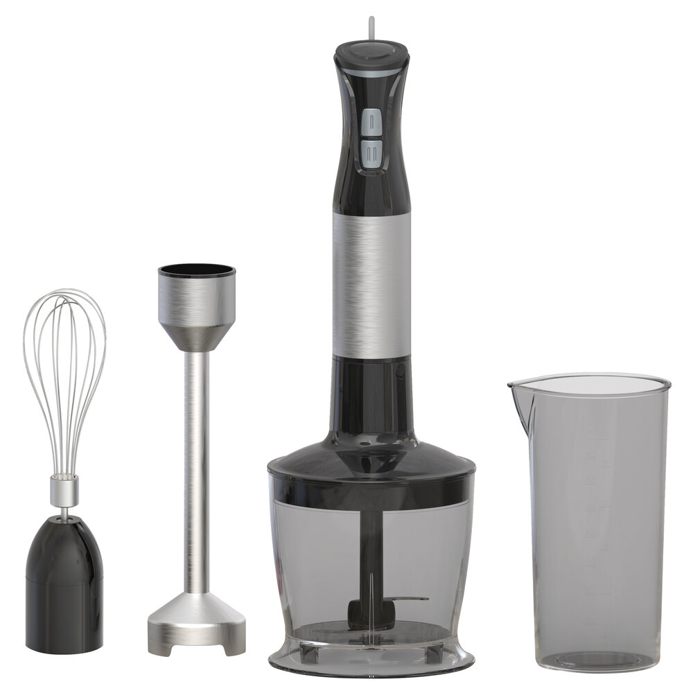 Frullatore ad Immersione Inox Mixer con Accessori 800 W