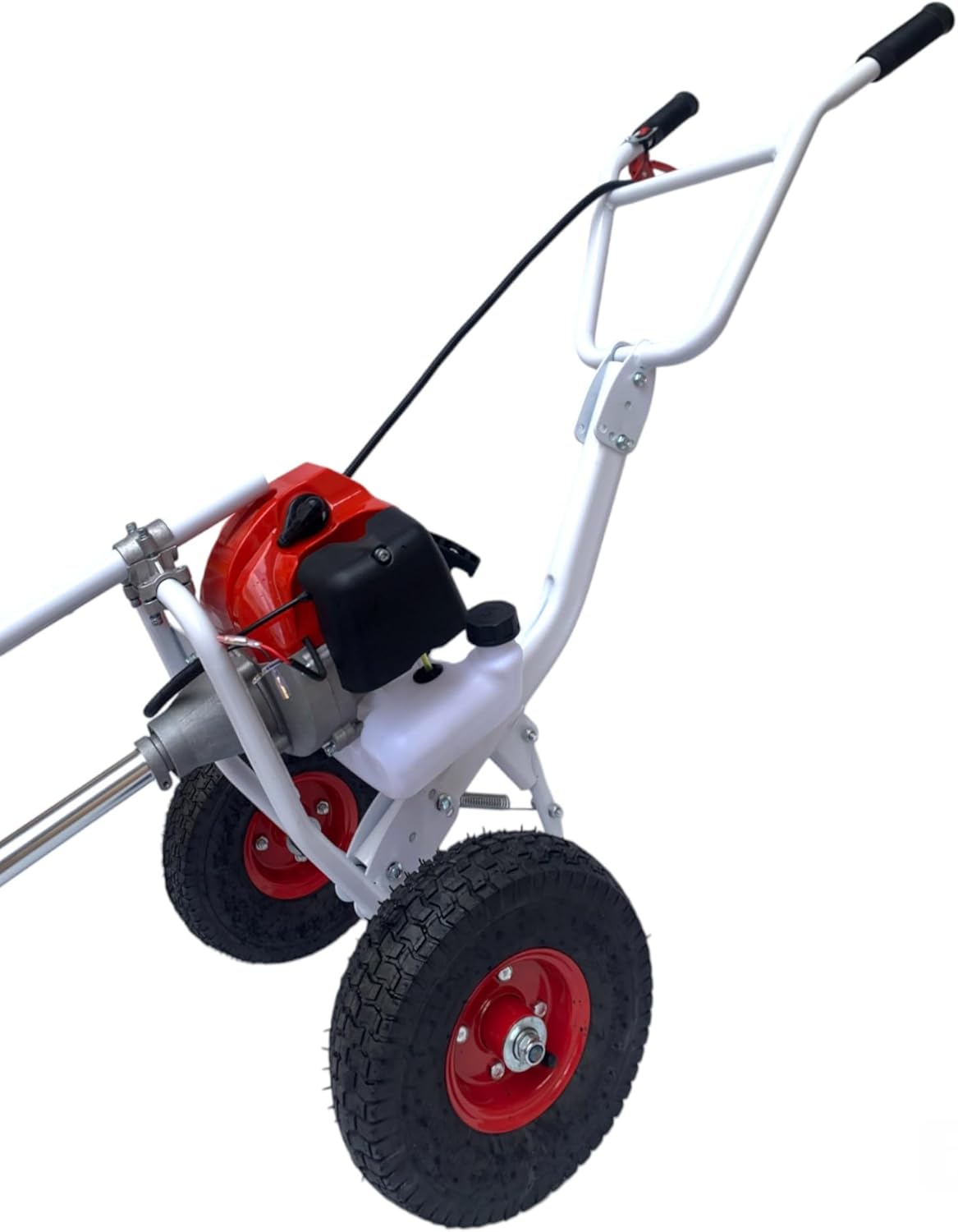 Decespugliatore a Scoppio 63CC 2HP 2 Tempi con Ruote a Spinta Tagliaerba