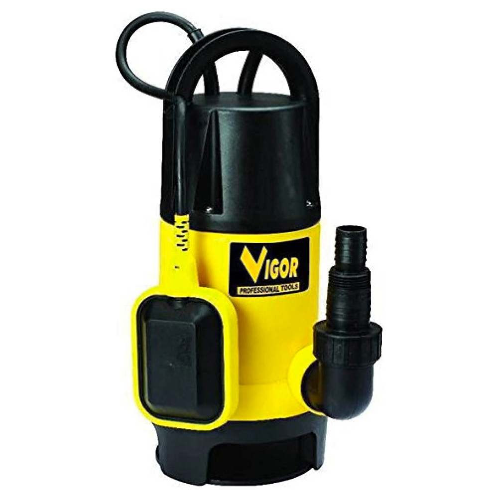 Pompa sommersa vigor per acque sporche con motore monofase 220v 750w max 208 l/m.