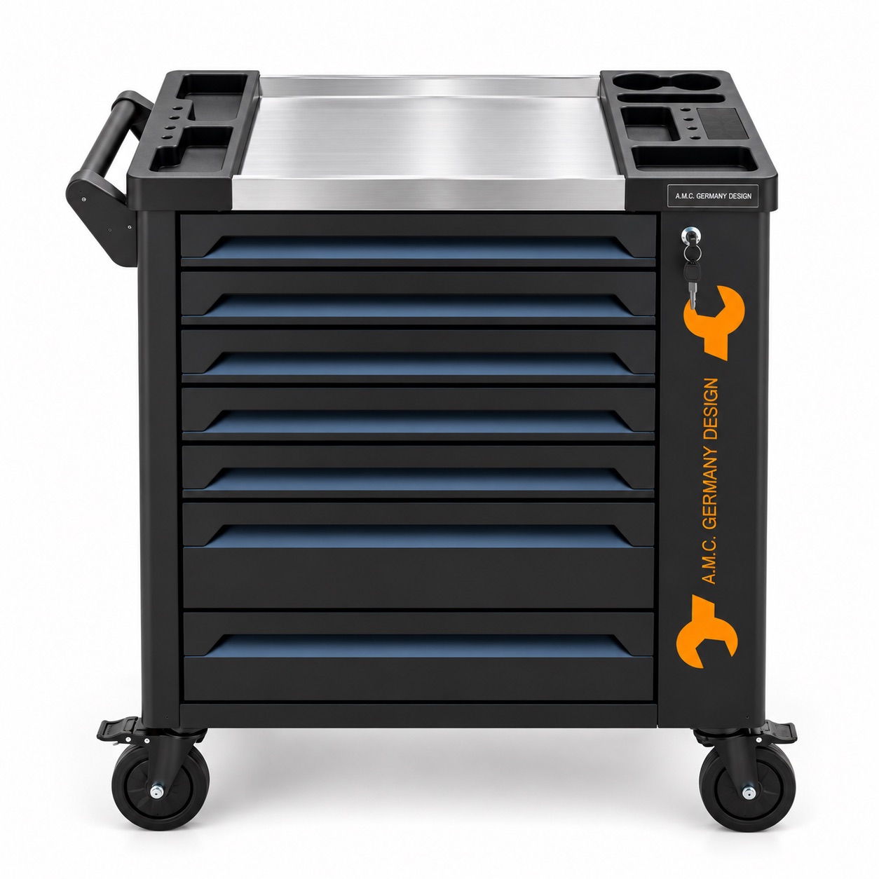 Carrello porta attrezzi con ruote completo di utensili 7 cassetti 258 pezzi