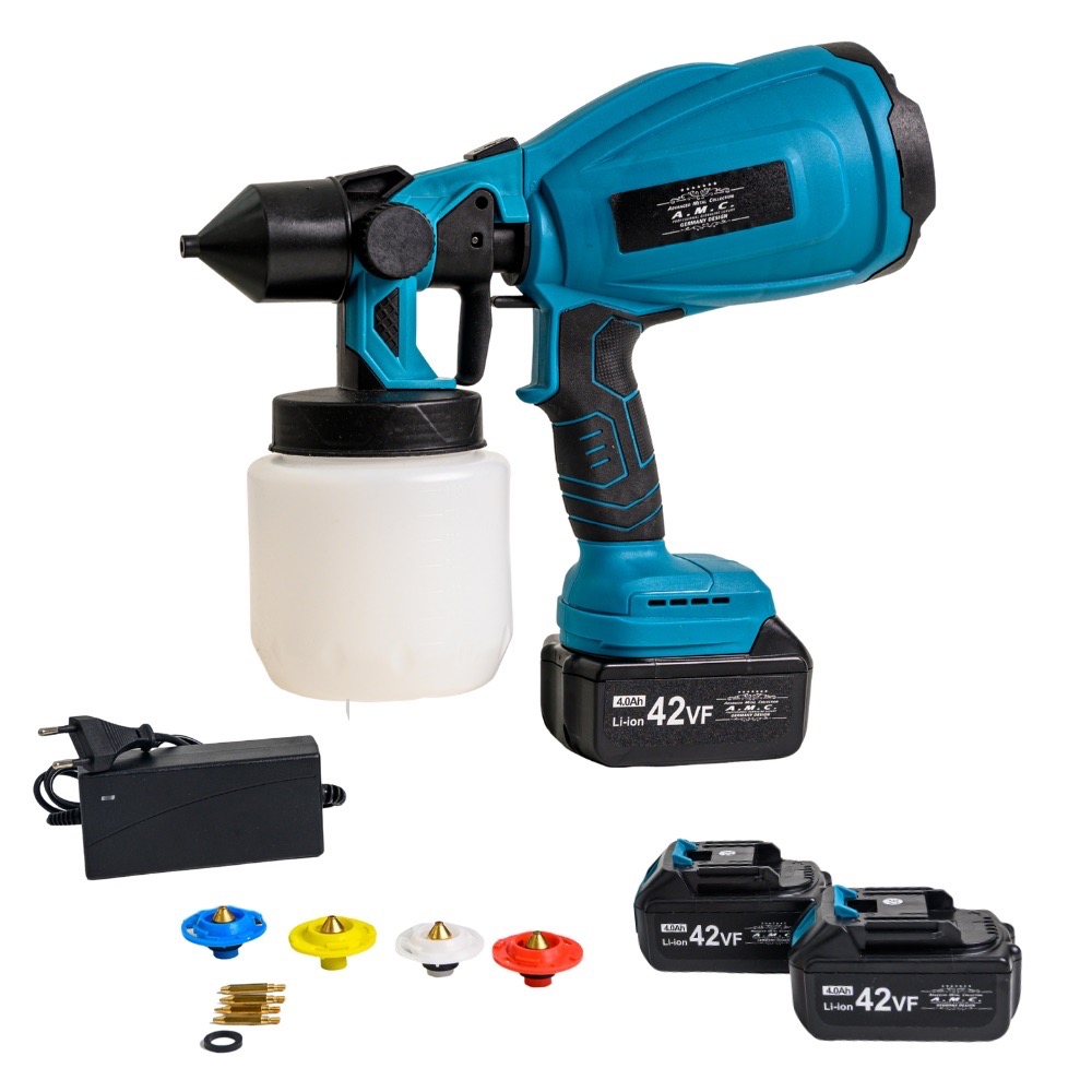 Verniciatore a spruzzo a batteria, pistola per verniciare elettrica 42v  .