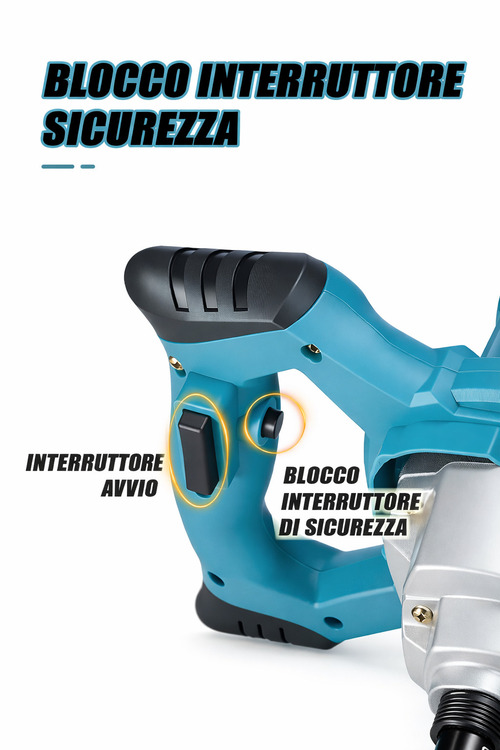 Miscelatore per Malta e Cemento con 6 Velocita' Trapano Agitatore Mescolatore 