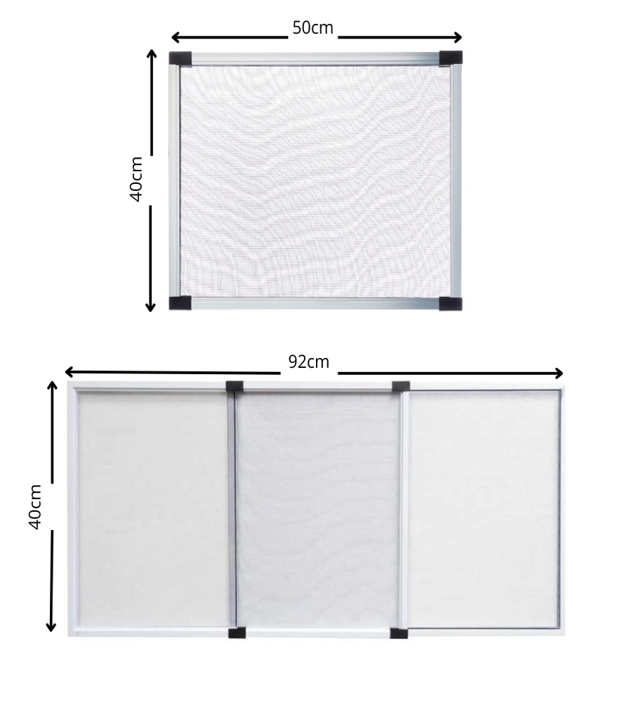 Zanzariera Estensibile 40x50 Telaio Alluminio Tapparella Finestra Balcone Porta