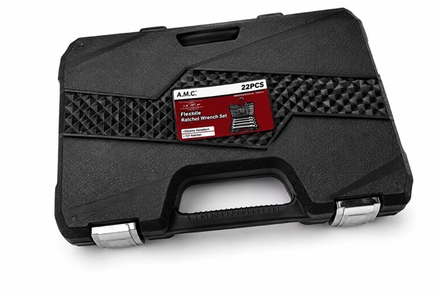 Set Chiavi Combinate a Cricchetto Con Snodo Snodabili 22pz Professionali