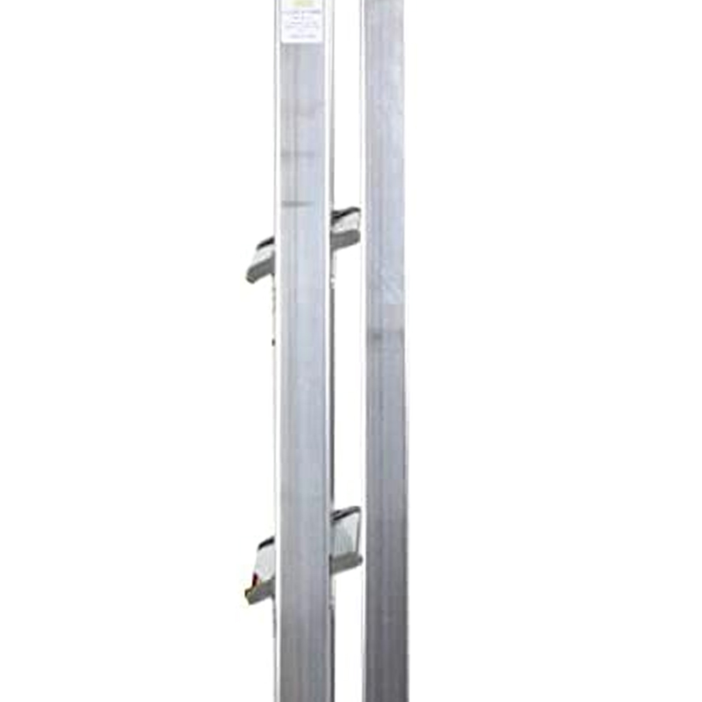 Scala in alluminio leggero 6 gradini con piattaforma e parapetto ad arco chiuso