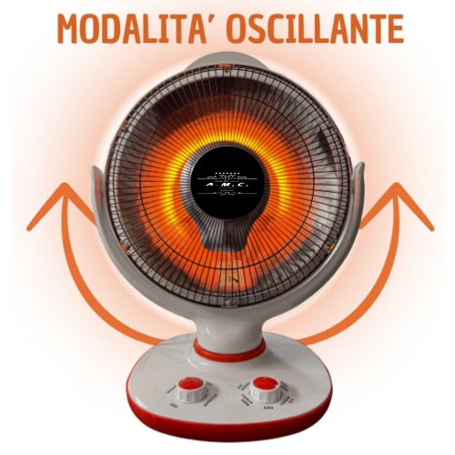 Stufa Da Banco a Carbonio Oscillante 2 Livelli di Potenza 500/1000W