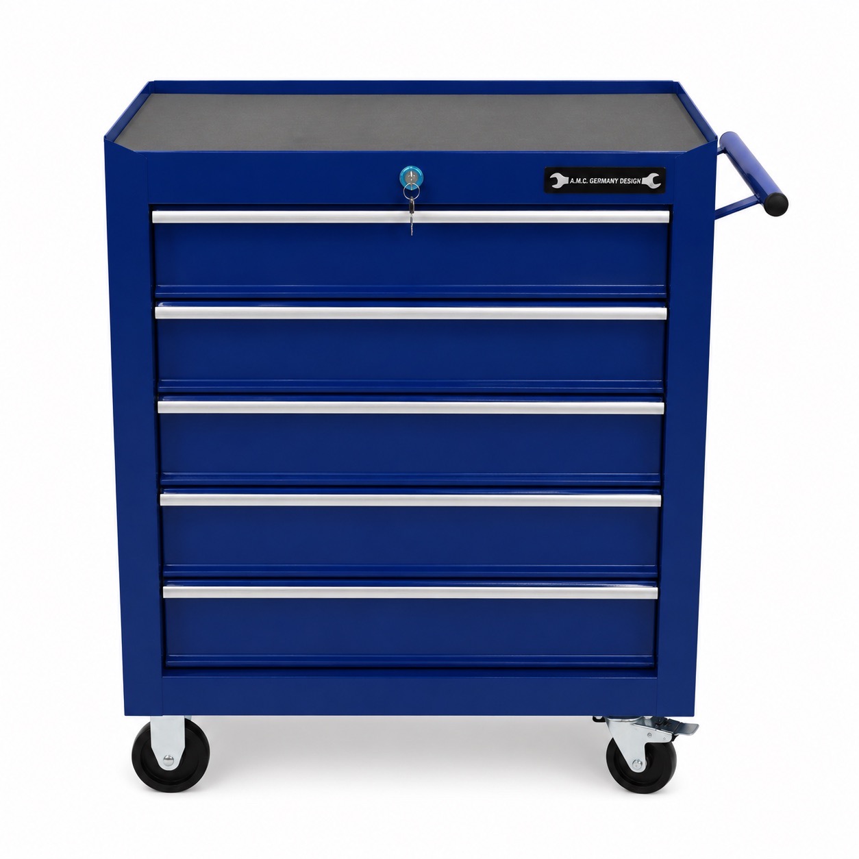 Carrello portautensili in acciaio con 5 cassetti richiudibili carrello attrezzi.