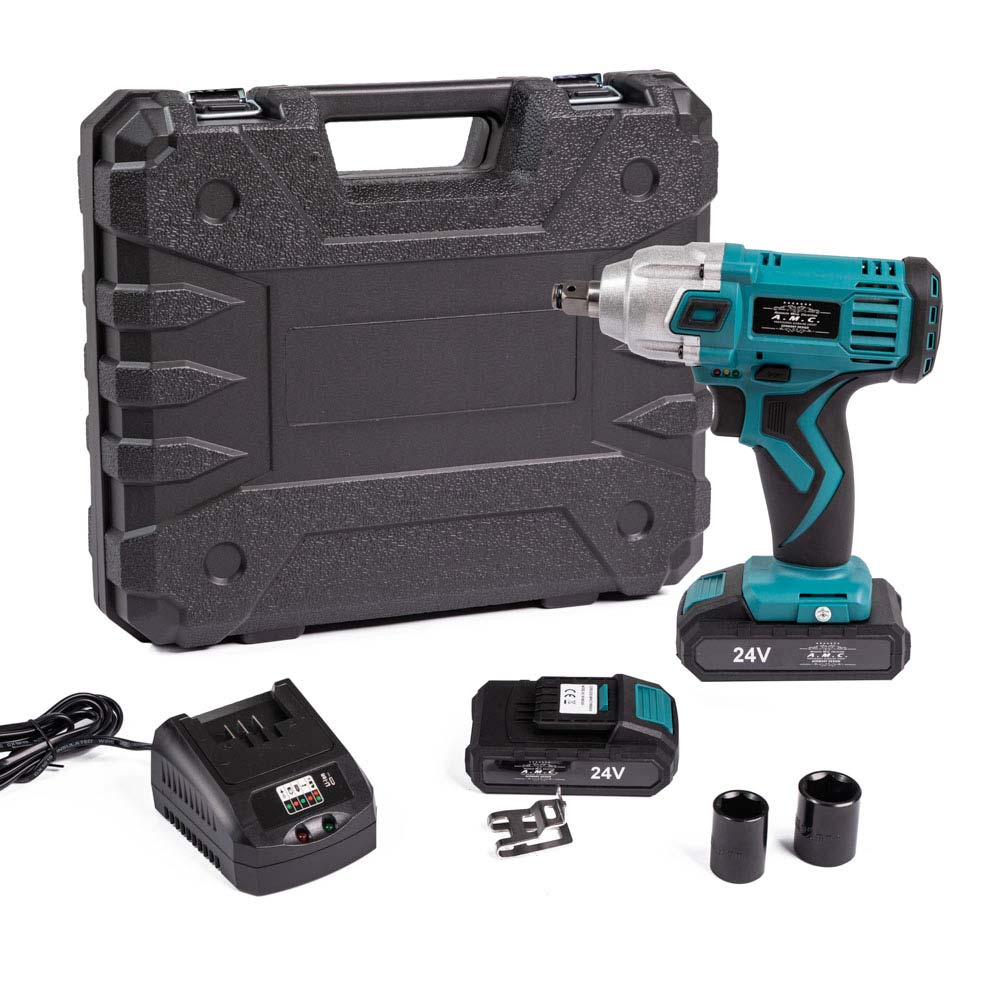 Trapano avvitatore ad impulsi a batteria da 24V ricarica rapida con valigetta